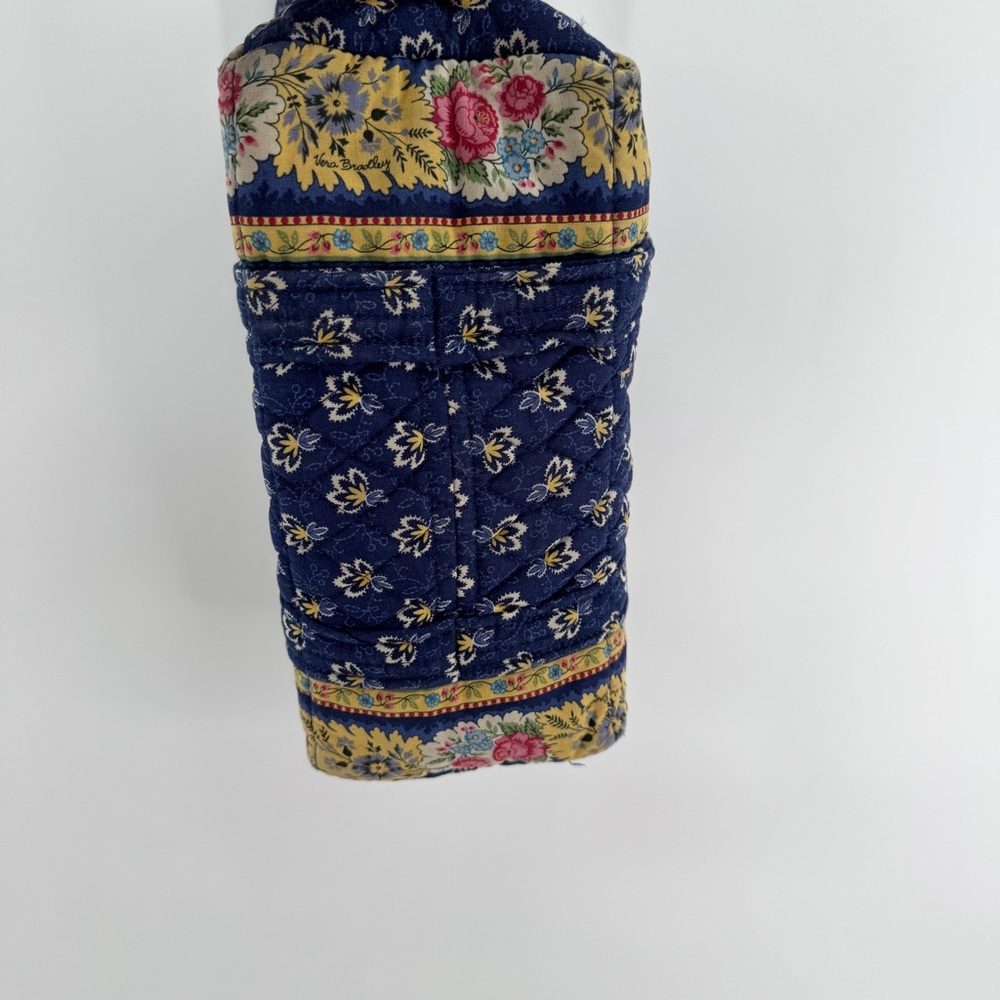 2 VTG Vera Bradley Cottagecore Floral Barrel Bag Butter/Navy & Elephant Bag - Picture 7 of 16